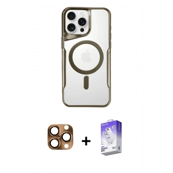 MARSİLYAN™- iPhone 16 Pro Max Kılıf Yadigar Klasik Özel Seri - Siyah Bilvis 5in1 3D Magic Cam Ekran Koruyucu + Pers Alüminyum Kamera Lens - CLTM
