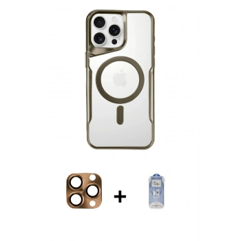 MARSİLYAN™- iPhone 16 Pro Max Kılıf Yadigar Klasik Özel Seri - Siyah Joko Magic 5D Cam + Pers Alüminyum Kamera Lens - CLTM