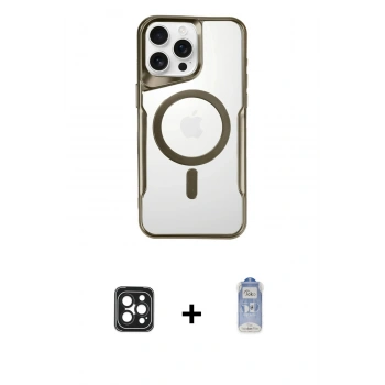 MARSİLYAN™- iPhone 16 Pro Max Kılıf Yadigar Klasik Özel Seri - Siyah Joko Magic 5D Cam + PVD Metal Kamera Lens - SH