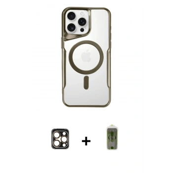 MARSİLYAN™- iPhone 16 Pro Max Kılıf Yadigar Klasik Özel Seri - Siyah Joko Magic 5D Hayalet Cam + PVD Metal Kamera Lens - GD