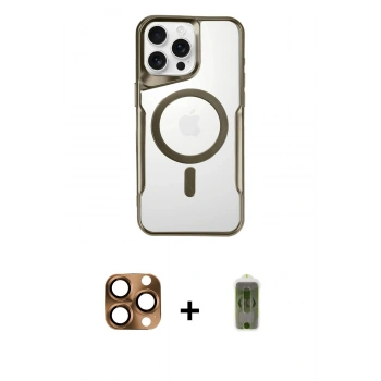 MARSİLYAN™- iPhone 16 Pro Max Kılıf Yadigar Klasik Özel Seri - Siyah Joko Magic 5D Hayalet Cam + Pers Alüminyum Kamera Lens - CLTM