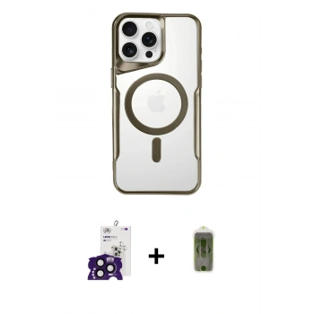 MARSİLYAN™- iPhone 16 Pro Max Kılıf Yadigar Klasik Özel Seri - Siyah Joko Magic 5D Hayalet Cam + Bilvis Titan Kamera Lens - SH