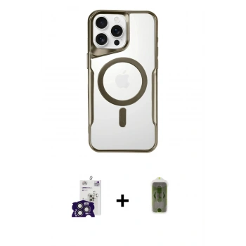 MARSİLYAN™- iPhone 16 Pro Max Kılıf Yadigar Klasik Özel Seri - Siyah Joko Magic 5D Hayalet Cam + Bilvis Titan Kamera Lens - TMGI