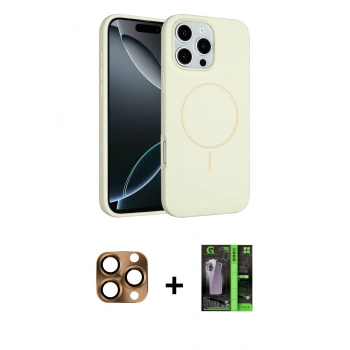 MARSİLYAN™- iPhone 16 Pro Max Kılıf Yankı Form Serisi - Şeffaf 360 Full Body Arka Koruyucu + Pers Alüminyum Kamera Lens - CLTM