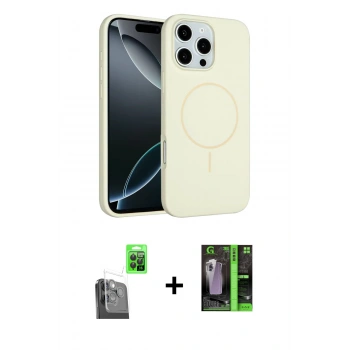 MARSİLYAN™- iPhone 16 Pro Max Kılıf Yankı Form Serisi - Şeffaf 360 Full Body Arka Koruyucu + Raze Metal Kamera Lens - SH