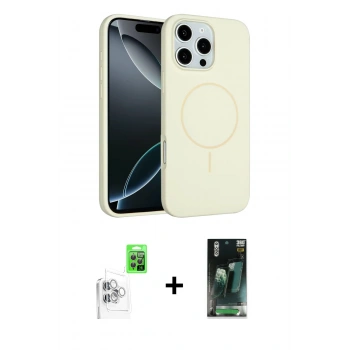 MARSİLYAN™- iPhone 16 Pro Max Kılıf Yankı Form Serisi - Siyah 360 Mat Full Body Arka Koruyucu + Raze Metal Kamera Lens - BZ