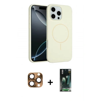 MARSİLYAN™- iPhone 16 Pro Max Kılıf Yankı Form Serisi - Siyah 360 Mat Full Body Arka Koruyucu + Pers Alüminyum Kamera Lens - CLTM