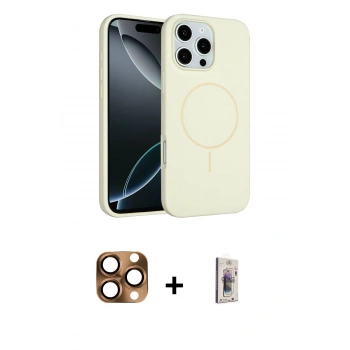 MARSİLYAN™- iPhone 16 Pro Max Kılıf Yankı Form Serisi - Siyah Bilvis 3D Cam Ekran Koruyucu + Pers Alüminyum Kamera Lens - CLTM