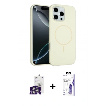 MARSİLYAN™- iPhone 16 Pro Max Kılıf Yankı Form Serisi - Siyah Bilvis 3X AR HD Cam Ekran Koruyucu + Bilvis Titan Kamera Lens - GS