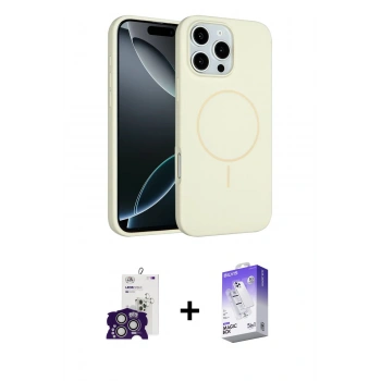MARSİLYAN™- iPhone 16 Pro Max Kılıf Yankı Form Serisi - Siyah Bilvis 5in1 3D Magic Cam Ekran Koruyucu + Bilvis Titan Kamera Lens - GS