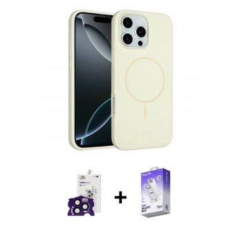 MARSİLYAN™- iPhone 16 Pro Max Kılıf Yankı Form Serisi - Siyah Bilvis 5in1 3D Magic Cam Ekran Koruyucu + Bilvis Titan Kamera Lens - SH