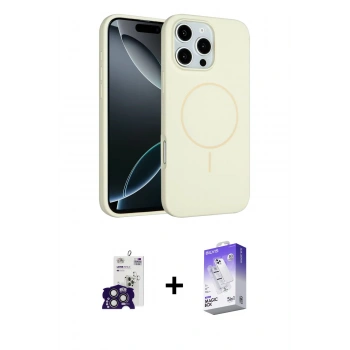 MARSİLYAN™- iPhone 16 Pro Max Kılıf Yankı Form Serisi - Siyah Bilvis 5in1 3D Magic Cam Ekran Koruyucu + Bilvis Titan Kamera Lens - TMGI