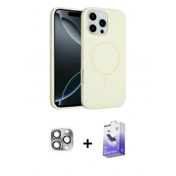 MARSİLYAN™- iPhone 16 Pro Max Kılıf Yankı Form Serisi - Siyah Bilvis 5in1 5D Magic Hayalet Cam Ekran Koruyucu + Pers Alüminyum Kamera Lens - GI
