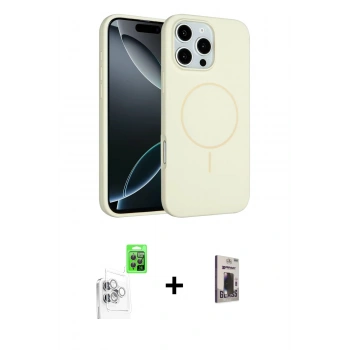 MARSİLYAN™- iPhone 16 Pro Max Kılıf Yankı Form Serisi - Siyah Bilvis Hayalet Cam Ekran Koruyucu + Raze Metal Kamera Lens - BZ