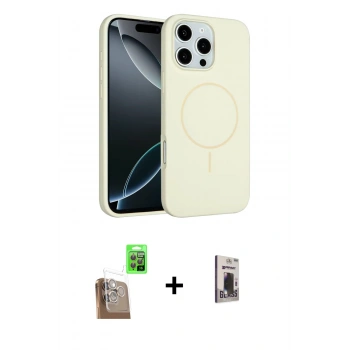 MARSİLYAN™- iPhone 16 Pro Max Kılıf Yankı Form Serisi - Siyah Bilvis Hayalet Cam Ekran Koruyucu + Raze Metal Kamera Lens - CLTM