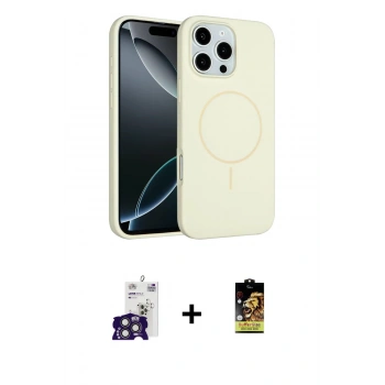 MARSİLYAN™- iPhone 16 Pro Max Kılıf Yankı Form Serisi - Siyah Buffer Cam Ekran Koruyucu + Bilvis Titan Kamera Lens - TMGI