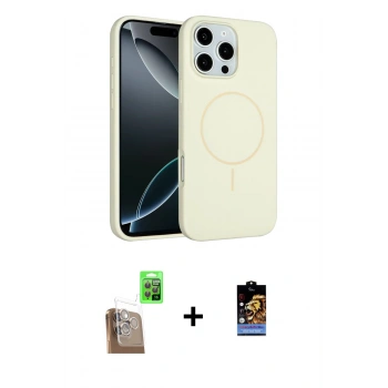 MARSİLYAN™- iPhone 16 Pro Max Kılıf Yankı Form Serisi - Siyah Buffer Hayalet Cam Ekran Koruyucu + Raze Metal Kamera Lens - CLTM