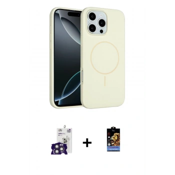 MARSİLYAN™- iPhone 16 Pro Max Kılıf Yankı Form Serisi - Siyah Buffer Hayalet Cam Ekran Koruyucu + Bilvis Titan Kamera Lens - TMGI