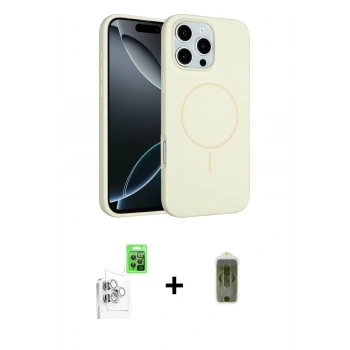 MARSİLYAN™- iPhone 16 Pro Max Kılıf Yankı Form Serisi - Siyah Joko Magic 5D Hayalet Cam + Raze Metal Kamera Lens - BZ