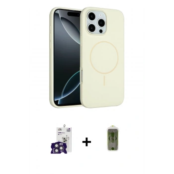 MARSİLYAN™- iPhone 16 Pro Max Kılıf Yankı Form Serisi - Siyah Joko Magic 5D Hayalet Cam + Bilvis Titan Kamera Lens - TMGI