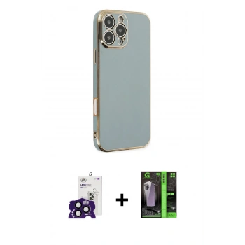 MARSİLYAN™- iPhone 16 Pro Max Kılıf Yankı Serisi - Şeffaf 360 Full Body Arka Koruyucu + Bilvis Titan Kamera Lens - SH