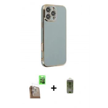 MARSİLYAN™- iPhone 16 Pro Max Kılıf Yankı Serisi - Siyah Joko Magic 5D Hayalet Cam + Raze Metal Kamera Lens - CLTM