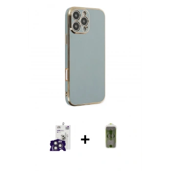 MARSİLYAN™- iPhone 16 Pro Max Kılıf Yankı Serisi - Siyah Joko Magic 5D Hayalet Cam + Bilvis Titan Kamera Lens - TMGI