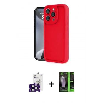 MARSİLYAN™- iPhone 16 Pro Max Kılıf Yankı Yansıma Özel Seri - Şeffaf 360 Full Body Arka Koruyucu + Bilvis Titan Kamera Lens - SH