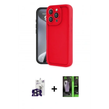 MARSİLYAN™- iPhone 16 Pro Max Kılıf Yankı Yansıma Özel Seri - Şeffaf 360 Full Body Arka Koruyucu + Bilvis Titan Kamera Lens - TMGI