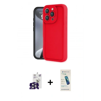 MARSİLYAN™- iPhone 16 Pro Max Kılıf Yankı Yansıma Özel Seri - Şeffaf Pasifik Cam Ekran Koruyucu + Bilvis Titan Kamera Lens - TMGI