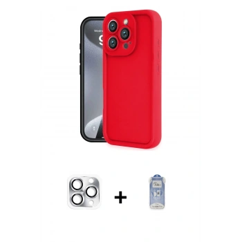 MARSİLYAN™- iPhone 16 Pro Max Kılıf Yankı Yansıma Özel Seri - Siyah Joko Magic 5D Cam + Pers Alüminyum Kamera Lens - GS