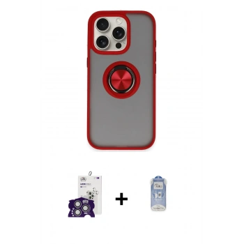 MARSİLYAN™- iPhone 16 Pro Max Kılıf Yörünge Çizgi - Siyah Joko Magic 5D Cam + Bilvis Titan Kamera Lens - GS