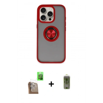 MARSİLYAN™- iPhone 16 Pro Max Kılıf Yörünge Çizgi - Siyah Joko Magic 5D Hayalet Cam + Raze Metal Kamera Lens - CLTM