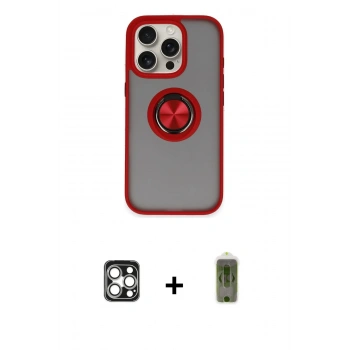 MARSİLYAN™- iPhone 16 Pro Max Kılıf Yörünge Çizgi - Siyah Joko Magic 5D Hayalet Cam + PVD Metal Kamera Lens - GS