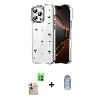 MARSİLYAN™- iPhone 16 Pro Max Kılıf Yörünge Form - Siyah Joko Magic 5D Cam + Raze Metal Kamera Lens - NLGY