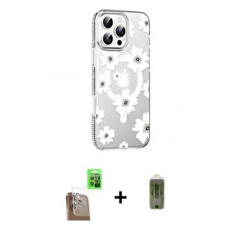 MARSİLYAN™- iPhone 16 Pro Max Kılıf Yörünge Işık Prime - Siyah Joko Magic 5D Hayalet Cam + Raze Metal Kamera Lens - CLTM