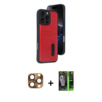 MARSİLYAN™- iPhone 16 Pro Max Kılıf Yörünge Işık Serisi - Şeffaf 360 Full Body Arka Koruyucu + Pers Alüminyum Kamera Lens - CLTM