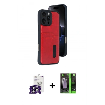 MARSİLYAN™- iPhone 16 Pro Max Kılıf Yörünge Işık Serisi - Şeffaf 360 Full Body Arka Koruyucu + Bilvis Titan Kamera Lens - SH