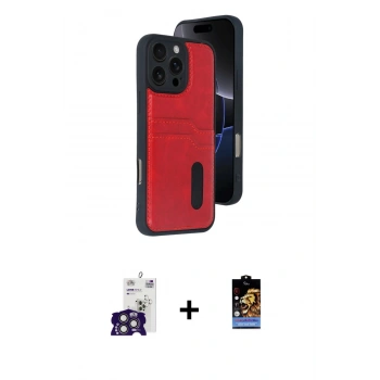 MARSİLYAN™- iPhone 16 Pro Max Kılıf Yörünge Işık Serisi - Siyah Buffer Hayalet Cam Ekran Koruyucu + Bilvis Titan Kamera Lens - TMGI