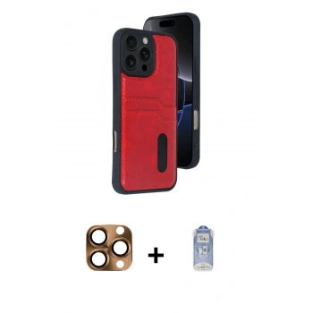 MARSİLYAN™- iPhone 16 Pro Max Kılıf Yörünge Işık Serisi - Siyah Joko Magic 5D Cam + Pers Alüminyum Kamera Lens - CLTM