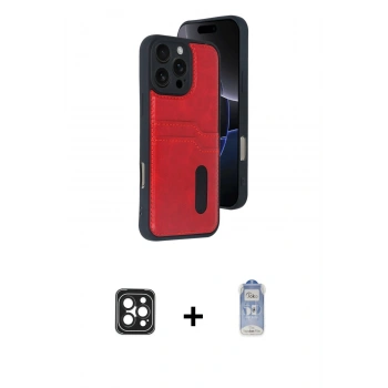 MARSİLYAN™- iPhone 16 Pro Max Kılıf Yörünge Işık Serisi - Siyah Joko Magic 5D Cam + PVD Metal Kamera Lens - SH