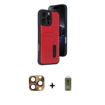 MARSİLYAN™- iPhone 16 Pro Max Kılıf Yörünge Işık Serisi - Siyah Joko Magic 5D Hayalet Cam + Pers Alüminyum Kamera Lens - CLTM