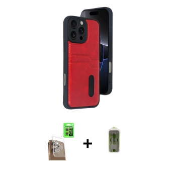 MARSİLYAN™- iPhone 16 Pro Max Kılıf Yörünge Işık Serisi - Siyah Joko Magic 5D Hayalet Cam + Raze Metal Kamera Lens - CLTM