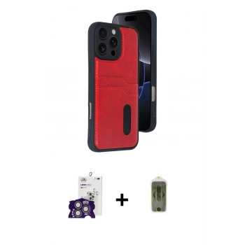 MARSİLYAN™- iPhone 16 Pro Max Kılıf Yörünge Işık Serisi - Siyah Joko Magic 5D Hayalet Cam + Bilvis Titan Kamera Lens - GS