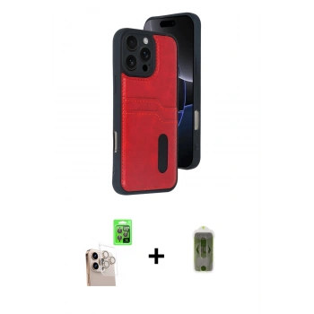 MARSİLYAN™- iPhone 16 Pro Max Kılıf Yörünge Işık Serisi - Siyah Joko Magic 5D Hayalet Cam + Raze Metal Kamera Lens - NLGY