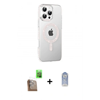 MARSİLYAN™- iPhone 16 Pro Max Kılıf Yörünge Koleksiyonu - Siyah Joko Magic 5D Cam + Raze Metal Kamera Lens - CLTM