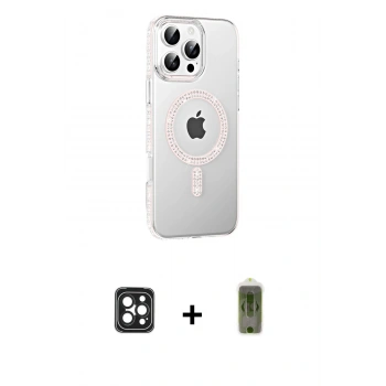 MARSİLYAN™- iPhone 16 Pro Max Kılıf Yörünge Koleksiyonu - Siyah Joko Magic 5D Hayalet Cam + PVD Metal Kamera Lens - SH