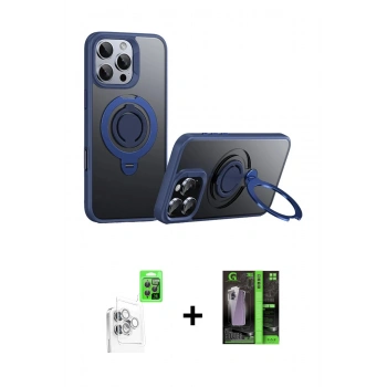 MARSİLYAN™- iPhone 16 Pro Max Kılıf Zirve Çizgi Prime - Şeffaf 360 Full Body Arka Koruyucu + Raze Metal Kamera Lens - BZ