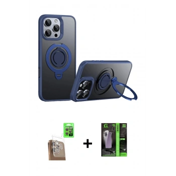 MARSİLYAN™- iPhone 16 Pro Max Kılıf Zirve Çizgi Prime - Şeffaf 360 Full Body Arka Koruyucu + Raze Metal Kamera Lens - CLTM