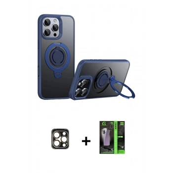 MARSİLYAN™- iPhone 16 Pro Max Kılıf Zirve Çizgi Prime - Şeffaf 360 Full Body Arka Koruyucu + PVD Metal Kamera Lens - GD